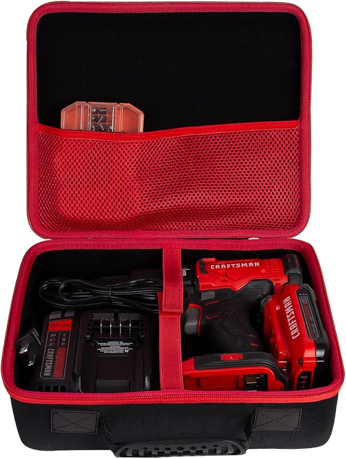 khanka Hard Storage Case Replacement for CRAFTSMAN V20 Cordless Drill/Driver Kit (CMCD700C1/CMCD701C2/CMCD710C1/CMCD711C2/CMCD711D1), Case Only