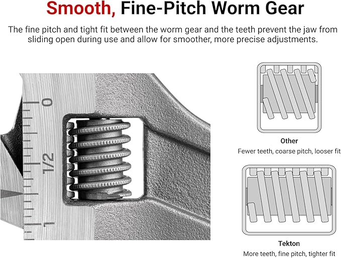 TEKTON 6 Inch Adjustable Wrench (1-1/2 in. Jaw Capacity) | WSA04122