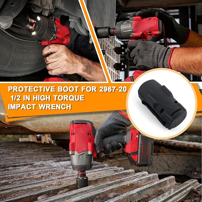 49-16-2967 Protective Boot for M18 Fuel 1/2 in High Torque Impact Wrench 2967-20 Protective Boot Compatible with Milwaukee for M18 2967-20 2967-21B 2967-21F 2967-22 Protective Boot