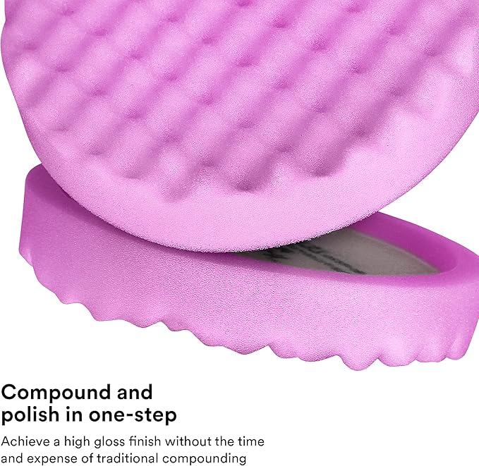 3M Perfect It 1 Step Foam Finishing Pad, 33037, Inset Hook it, Surface Buffing, Collision Repair, High Gloss Polish, 8 in
