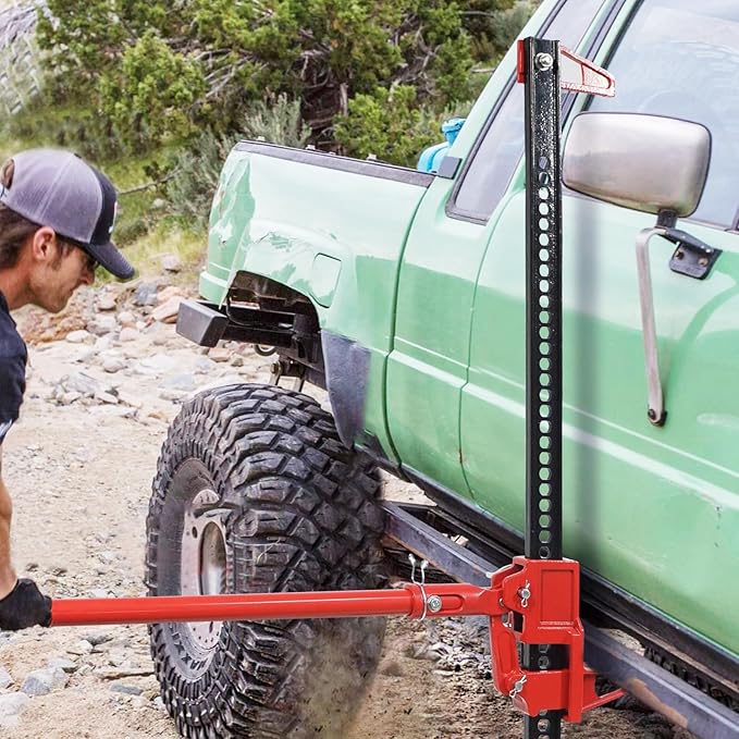 GarveeTech 3 T Farm Jack, 48 in Utility Farm Jack, 6600 LBS Capacity Ratcheting Off Road Utility Jack, Heavy-Duty Farm Jacks Foratv, Utv, SUV, Tractor, Truck, Universal Jacks