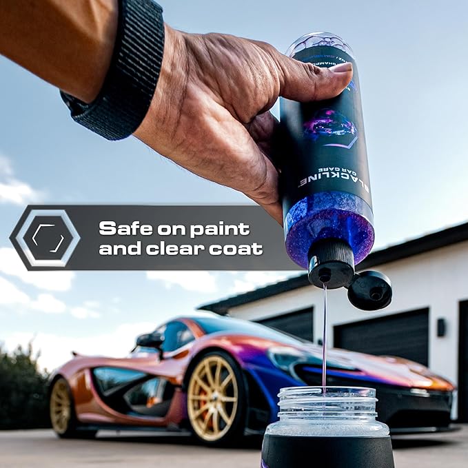 Blackline Automotive Extreme Foaming Car Shampoo - Extreme Ultra Foam Perfect for Ceramic Coatings - Compatible with Foam Cannon for Pressure Washer (16 FL Oz, Dark Ice)