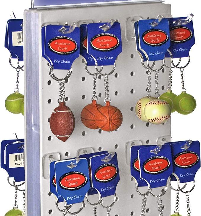 Azar Displays 800002-C Pack of 50 Clear Pegboard Hooks (Also Available in Black & White) - 2” Pegboard Hook Set (4” & 6” Pegboard J Hooks Also Available) - Polycarbonate Plastic Hooks for Retail