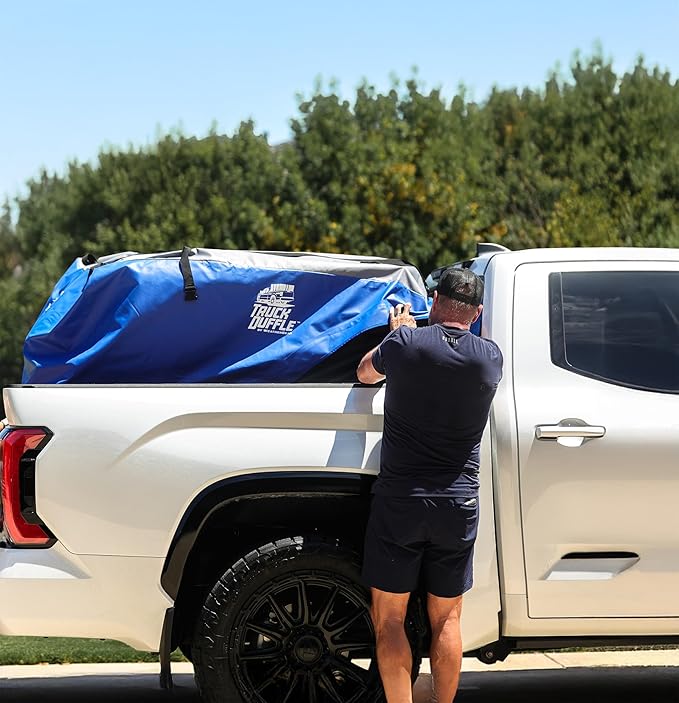 TruckDuffle Truck Bed Storage Bag – Expands Up to 70 Cu Ft – Weatherproof Cargo Organizer – Waterproof Heavy-Duty Soft-Shell Material – Fits Compact to Heavy Duty Beds