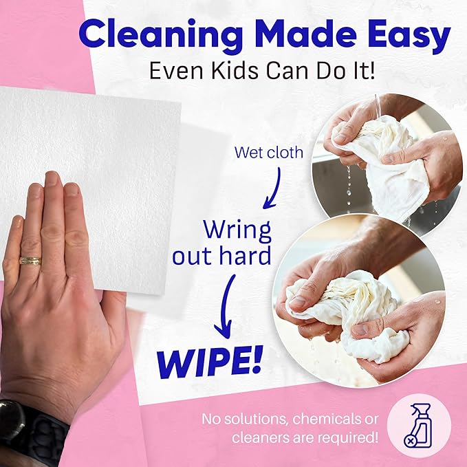 Zezo-Fiber Microfiber Cleaning Cloths - Highly Absorbent Premium Towels for Cars, Kitchen, Glass, and Automotive Surfaces Soft Lint-Free Reusable Multipurpose Cleaning Rags,11 Pack