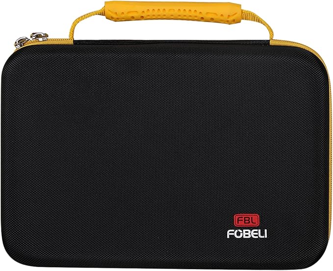 FBLFOBELI Hard Storage Carrying Case for Bullseye Pro/for KeenPower Digital Tire Inflator, Case Only (Yellow)