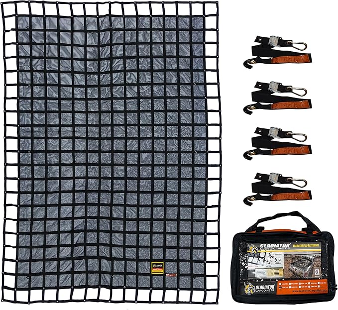 Gladiator Cargo Nets - Heavy Duty Truck Cargo Net- XLarge Plus: (XTN-100) 10.5' x 14.5'