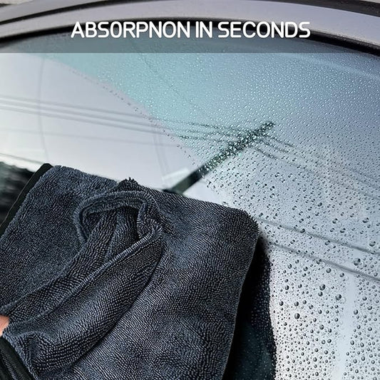 Pesonlook 3 Pack Microfiber Car Drying Towels, 36x24 Inch Extra Large Car Wash Towels, 500 GSM Ultra Absorbent,No Streak, Scratch or Water Spot Towel for Cars&Trucks(Gray)