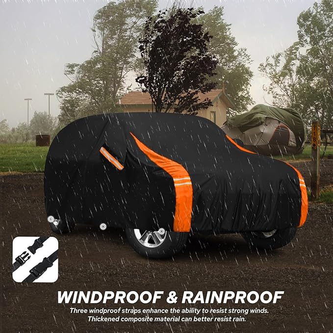 10-Layer Compatible with Mercedes-Benz GLC Car Cover Waterproof All Weather for Automobiles, Outdoor Full Exterior Covers Soft Cotton Lining Rain Snow UV with Door Zipper, Fit for 2016-2025