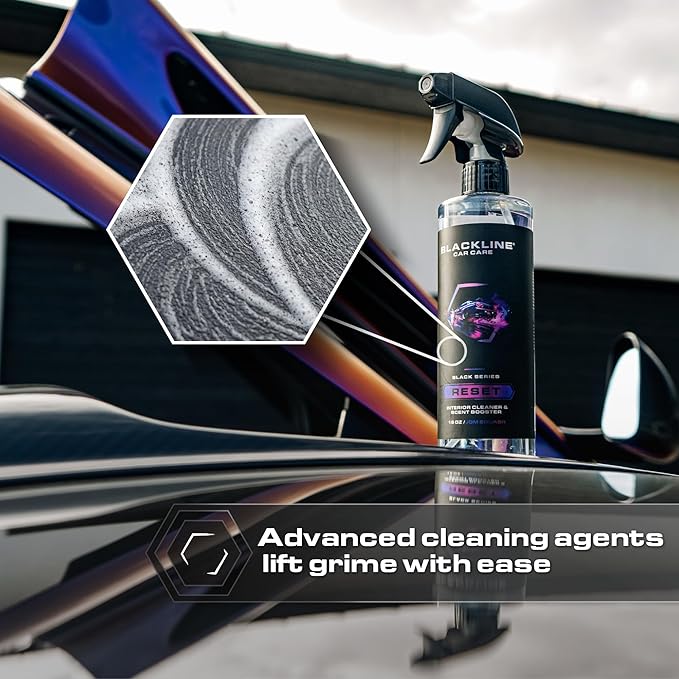 Blackline Luxury Scented Interior Cleaner Reset Deep Cleans & Deodorizes All Surfaces, pH-Neutral High-Foam Formula, Long-Lasting Premium Fragrance for Car - Oasis Scented