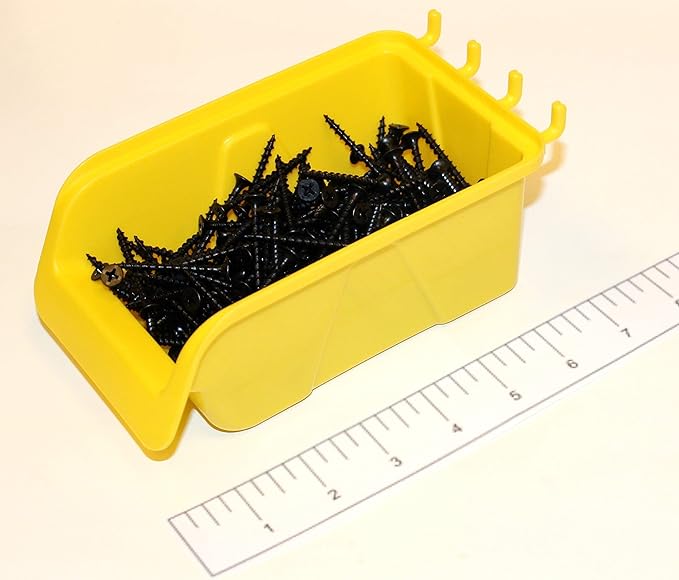 WallPeg Peg board Bin Kit - Kit PB-4 - Pegboard Accessories for Garage Storage & Tool Organizer - Workbench Bins Pegboard Accessories