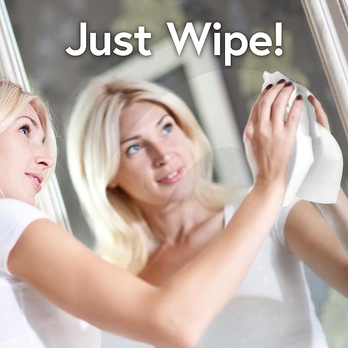 Windex Wipes Glass Cleaning, Pre-Moistened Glass and Surface Wipes to Clean Home Surfaces, Household Essentials, Original Scent, 38 Count (Pack of 1)