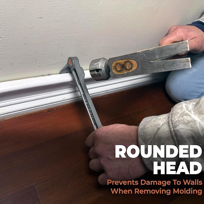 Wrango Tools - 9.5" Titanium Molding Bar - Trim and Siding Removal - Double-Wide Ends - 45% Lighter Than Steel - Side Nail Puller - Professional Grade & Lifetime Warranty - 5% Donated To Help Farmers