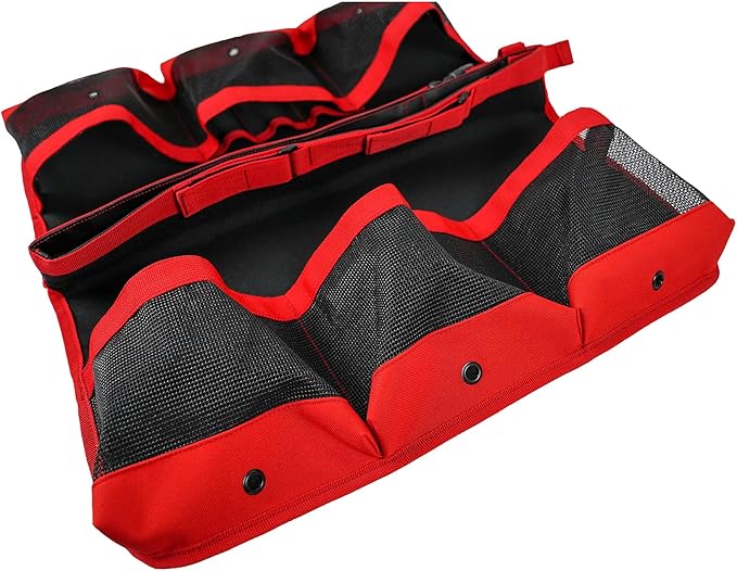 MELOTOUGH Bucket Car Wash Tool Organizer for Garden Tools Fit 3.5 to 5 Gallon Bucket (Red)