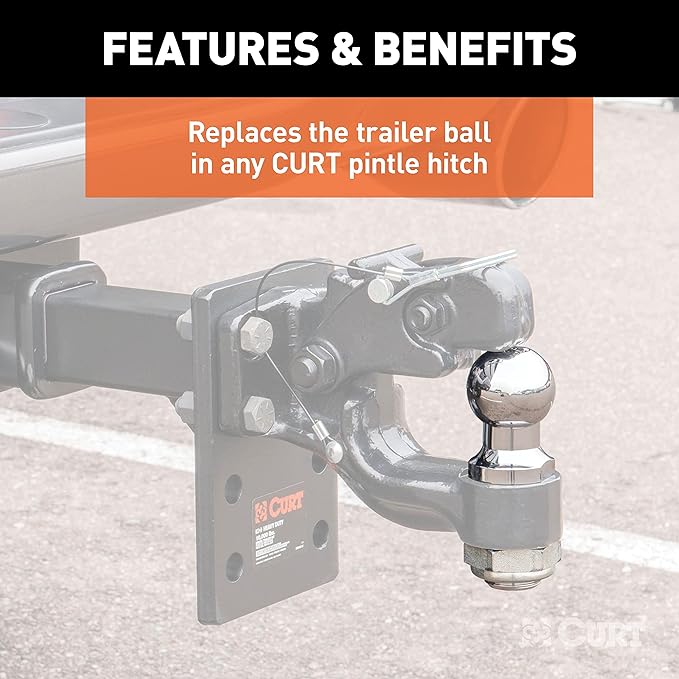 Curt Manufacturing 48810 1 7/8 in Replacement Ball for 1 7/8 in Ball and Pintle