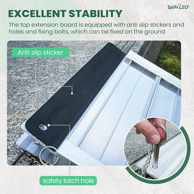 Wheelchair Ramp 5 Feet, Portable Ramps for Wheelchairs for Home, 800LBS Capacity Folding Non-Slip Aluminum Handicap Ramp, Wheel Chair Ramp for Home Steps, Stairs, Doorways, Car, Curbs