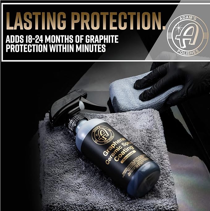 Adam's Polishes Advanced Graphene Ceramic Spray Coating Bundle - 18+ Month Sprayable Graphene Oxide Ceramic Coating for Cars, Boats, RV's & Motorcycle | Adds Extreme Gloss, Depth, Shine & Protection