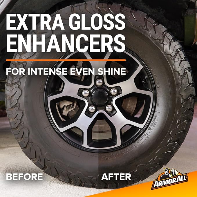 Armor All Tire Shine, One-Step Tire Shine Spray for Precise, Even Shine and Minimal Overspray - 2 Count