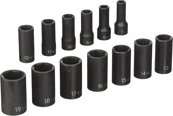 Grey Pneumatic (1213MSD) 3/8" Drive 13-Piece Semi-Deep Metric Socket Set