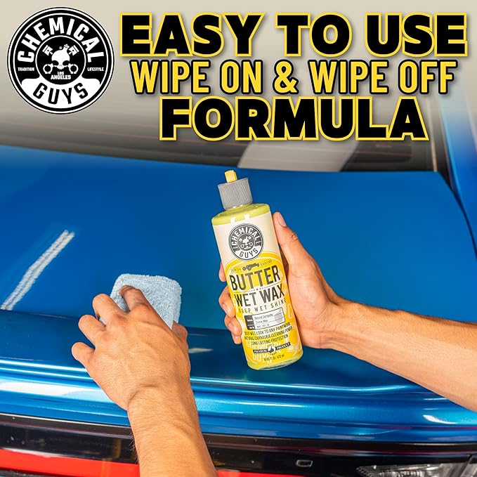 Chemical Guys WAC_201 Butter Wet Wax, Deep Wet Shine for Cars, Trucks, SUVs, RVs & More, 128 fl oz (1 Gallon) Banana Scent