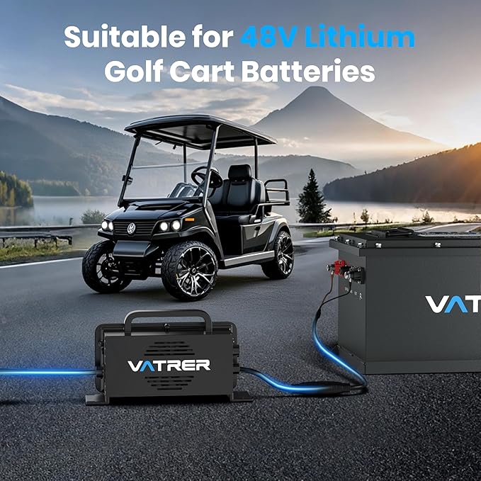 58.4V 20A AC-DC Smart Charger LiFePO4 Lithium Battery Charger for 48V (51.2V) Golf Cart LiFePO4 Battery, Wall Mounted/48V Solar/Home Energy Storage Battery, etc