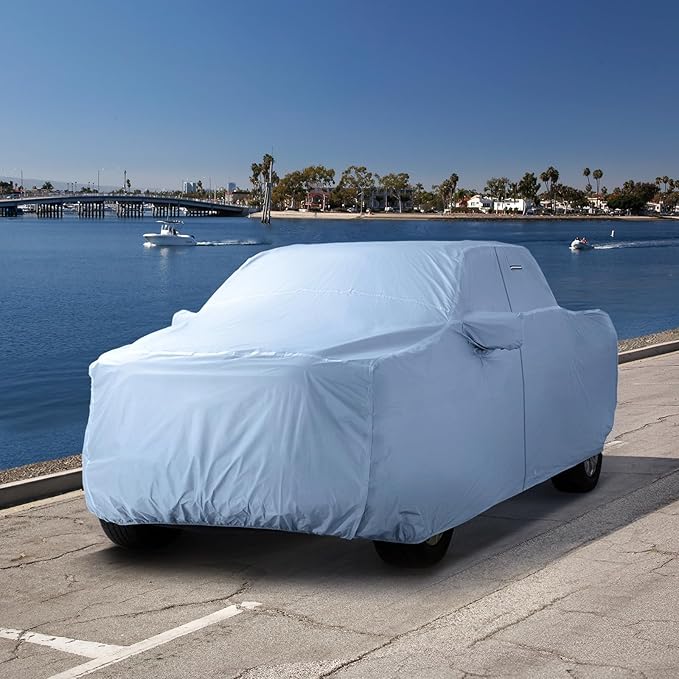iCarCover 30-Layer Premium Truck Car Cover Waterproof All Weather | Rain Snow UV Sun Protection Full Car Covers | Silverado 2500 3500, Sierra 2500HD 3500HD, F-250 350 450, Size T76 (See Size Chart)