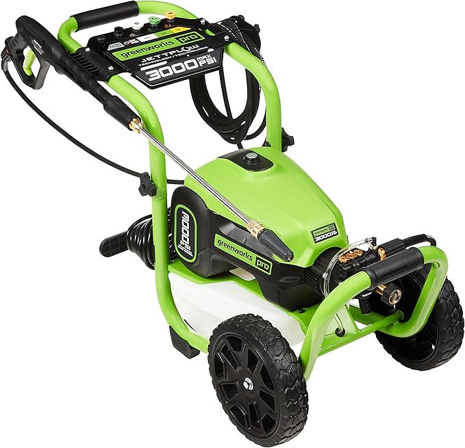 Greenworks 3000 PSI (1.1 GPM) TruBrushless Electric Pressure Washer (PWMA Certified) & Karcher Pressure Washer Multi-Purpose Cleaning Soap Concentrate – for All Outdoor Surfaces – 1 Gallon