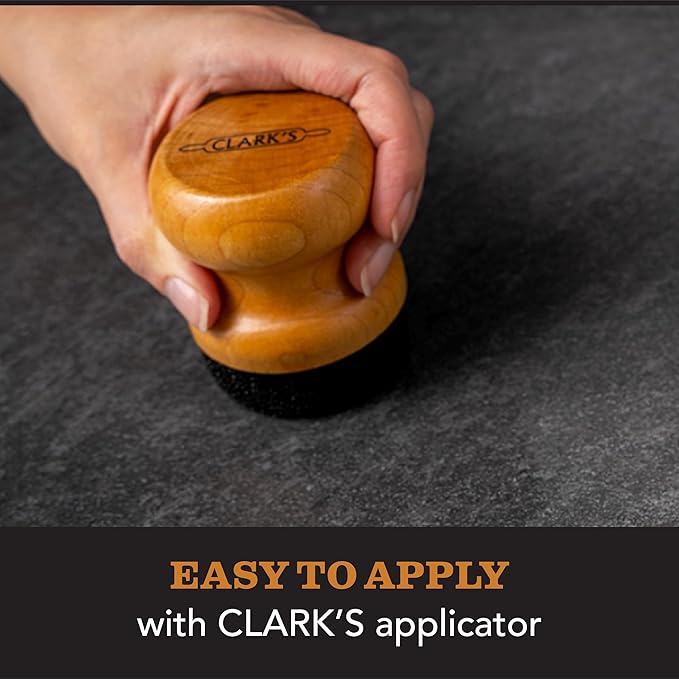 CLARK’S Natural Stone Wax - Seal and Protect Soapstone, Slate and Concrete with Carnauba and Beeswax - Use on Kitchen and Bath Countertops - Enriched with Lemon and Orange Extract, Large 32oz