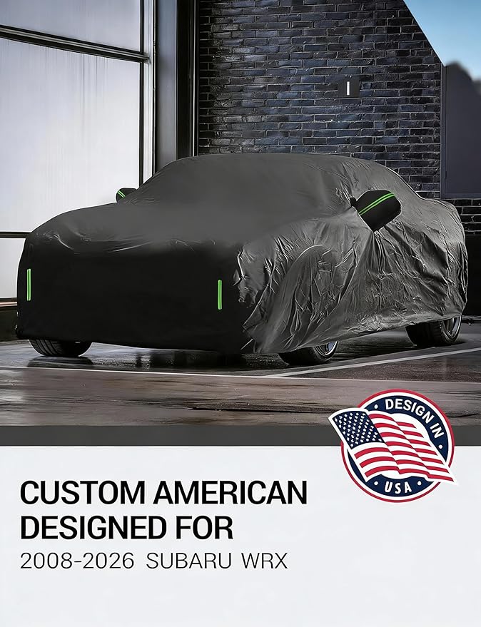 Proadsy Car Cover Custom Fit for Subaru WRX 2008-2025 2026, Waterproof All Weather for Automobiles, Full Exterior Cover Rain Snow Sun Protector Indoor Outdoor Car Cover
