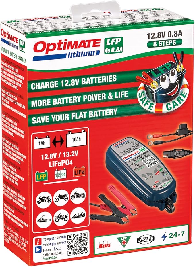 OptiMATE Lithium 4s 0.8A, TM-471, 8-step 12.8V 0.8A sealed battery saving charger & maintainer
