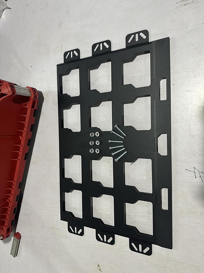 NyVoozy for milwaukee packout wall mount Packout Mounting Plate, Metal Base for Milwaukee Toolboxes, milwaukee mounting plate Wall or Floor Mount (1 Full Width)