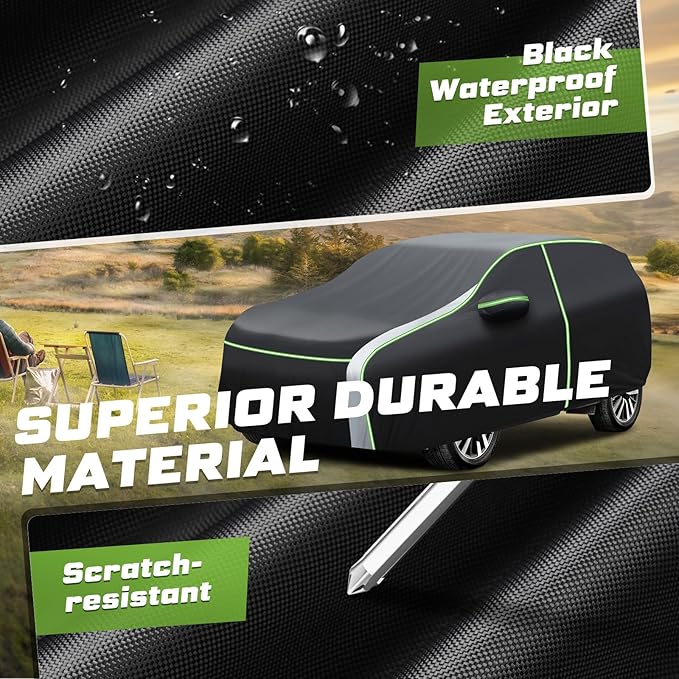 Mixsuper Liner Car Cover for Mazda CX-5 2013-2026 / Mazda CX-50 2023-2026, 7 Layers Full Car Cover All Weather Car Covers for CX5 CX50, Waterproof Outdoor Cover with Zipper Door Reflective Strips