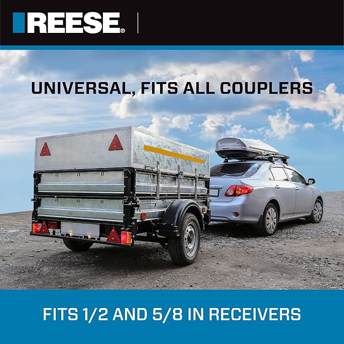 REESE Towpower 7014700 Trailer Hitch and Coupler Combo Lock Set, Fits 1-1/4 Inch & 2 Inch Square Receivers, 1/2 Inch & 5/8 Inch Pin Diameter