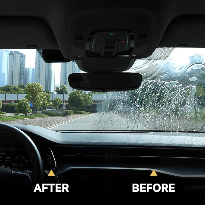Car Ceramic Glass Coating Spray,Automotive Windshield Rain Repellent Glass Polish Protect, Long-Lasting Quick Dry Coat (3.38 fl oz +Towel)