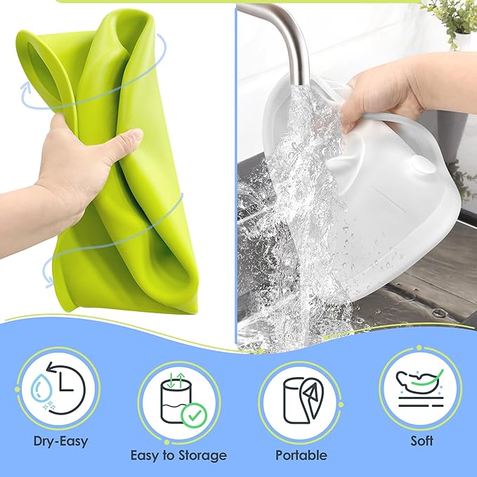 2 Gallon Silicone Bucket Liner with Measurements, 4mm Thick Reusable Flexible Silicone Liner, Leakproof Mixing Bucket for Epoxy Resin, Thinset, Paint, Cement, Concrete, Mud