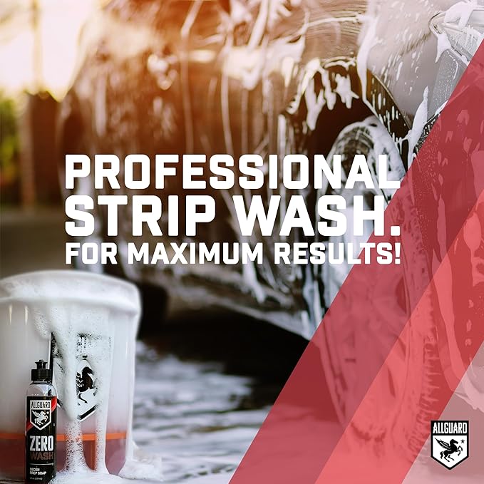ZERO Wash - Strip Wash & Decontamination Soap - Deep Cleaning Removes Tough Contaminants, Old Car Waxes, & Sealants - Superior Surface Prep Boosts Coating Bond & Strength - Car Shampoo & Wax Remover