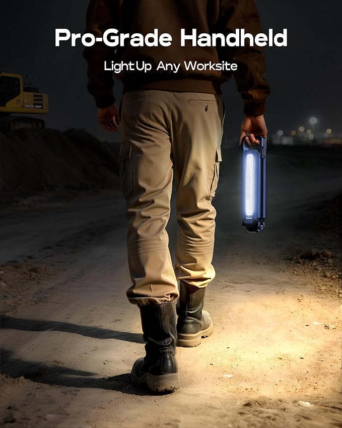 Mechanics Work Light, Under Hood Working Light Bar with Magnetic, 5600AH 3600LM Portable Cordless Work Light for Mechanic, Job Site Lighting for Underhood/Mechanic/Car Repairing/Garage -Blue