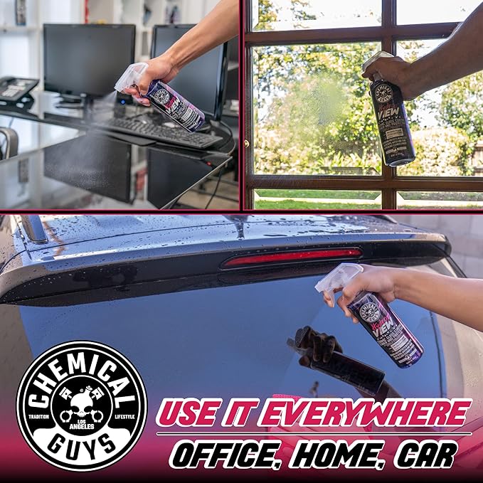 Chemical Guys HydroSuds Ceramic Car Wash Soap and HydroView Ceramic Glass Cleaner & Coating Bundle (2-16 oz Bottles)