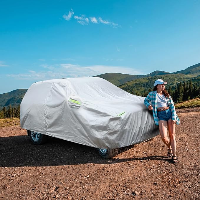 Car Cover Custom Fit for Honda CRV 1997-2026, for Toyota RAV4 2006-2026, Migaven Waterproof Full Exterior Cover Sun Rain Protection with Door Zipper and Cotton Lining