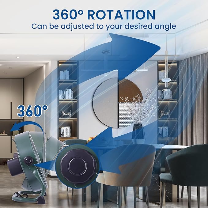 15" Rechargable Battery Operated Fan for Camping,12 Speeds Cordless Floor Fan，Rechargeable Portable Fan for Travel Indoor Outdoor, 12000mAh, 360°Manual Tilt