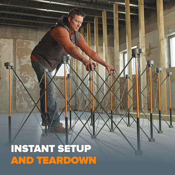 BORA Centipede Portable Workbench - Folding Work Table for Garage, Collapsible Work Bench with 4500lb Capacity, 48 x 72 in Work Support Sawhorse with Quick Clamps & Carry Bag CK12S