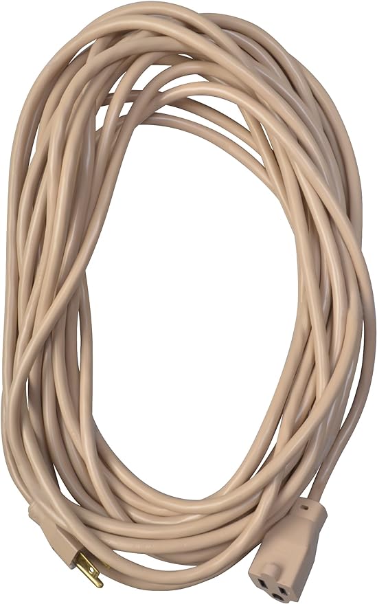 Woods Yard Master Extension Cord - Flexible Power for Patio & Landscape Use - Light Duty - SJTW Extension - 16 Gauge - 3 Prong - Beige - 40 Foot