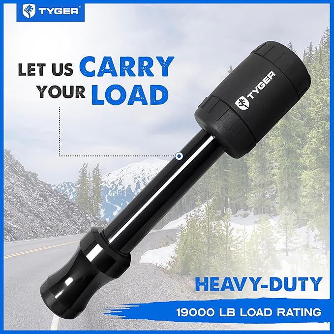 Tyger Auto Solid Trailer Hitch Lock Pin with Locking Key - for 5/8 inch Pin Holes on 2 inch Receivers | Two-Pack Combo | Class III IV V | 19,000 lb Load Rating | TG-HL3U022B | Weatherproof Anti-Theft