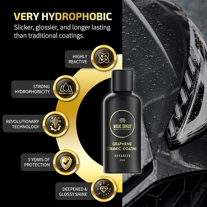 Graphene Coating for Cars │ Self-Healing, 5+ Years Durability │ Advanced SiO2 Ceramic Protection - High Gloss, Anti-Scratch - Perfect for Cars, Motorcycles, Marine, and RVs
