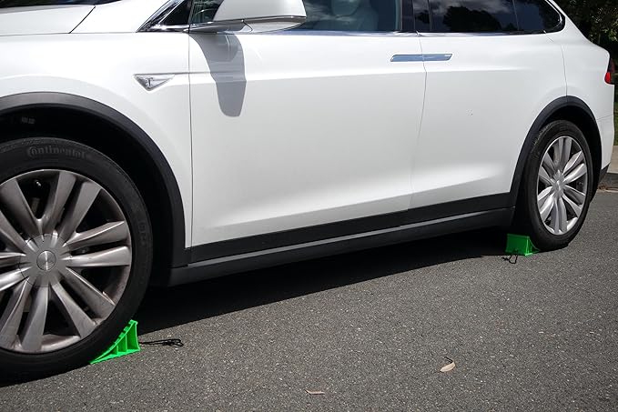 Apex RV Heavy Duty Wheel Chocks Stop Vehicle from Rolling Safety Wheel Blocks for RVs Trucks Trailers Campers Cars and Boats Essential RV Camper and Boat Accessories (Pair)