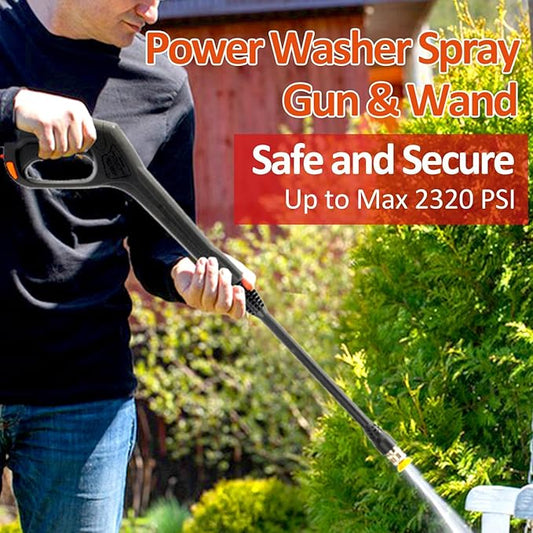 Bear Force Replacement Pressure Washer Spray Gun with Turbo Nozzle & 5 Spray Nozzle Tips, Compatible with Portland Husky Ford Pulsar ShopForce Taskforce Powerwasher