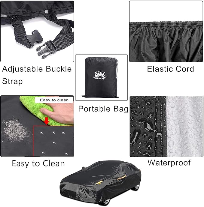 UV Protection Car Cover Windproof Dustproof Scratch Resistant Outdoor Universal Full Car Covers for Sedan S