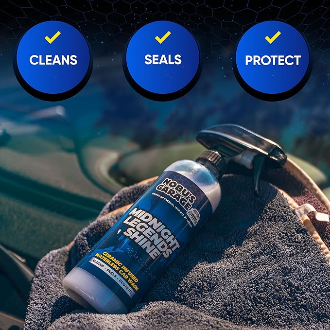 Nobu’s Garage Ceramic Car Detail Spray for Professional Auto Detailing, 16 oz Bottle, Quick Spray-On Detailer and Maintenance Coating, Waterless Wash for Paint, Glass, Chrome, and Plastic (16, Liquid)