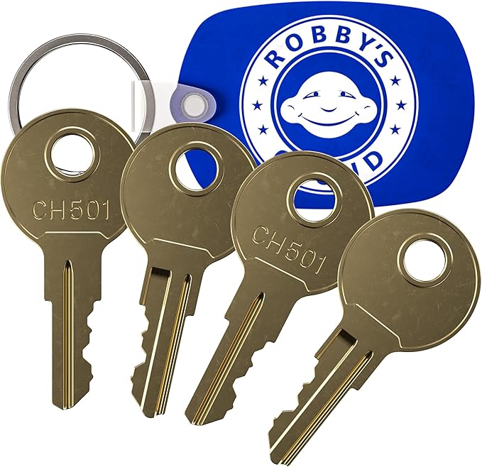 Robby's Cloud CH501 Replacement Key for Truck Tool Boxes Marked CH501 - Also Known as 501CH - 1 Keychain Included - Key style May Vary (4 Pack)