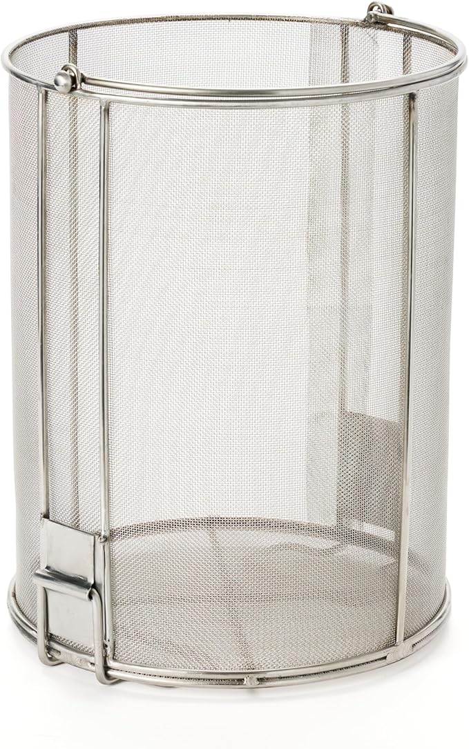 Dip N’ Drain – Stainless Steel Part Cleaning Strainer Basket for 5-Gallon Buckets (Bucket Included) | 1/32″ Mesh, Swing Handle, Perfect for Mechanics, Auto Parts, Garage, Shop & Home Workshop Cleaning
